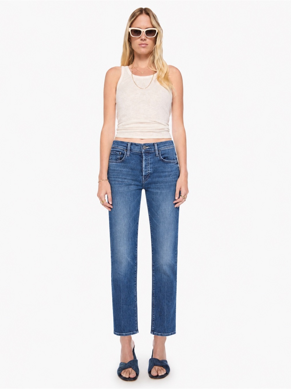 Mother Hiker Hover Midi Rise Straight Leg Jeans Women's Size 26